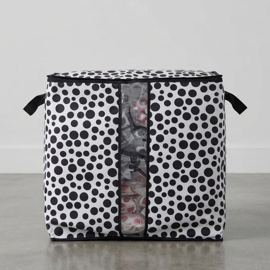 110GSM Cloth Storage Bag 1 Pc Black(Polka Dot)
