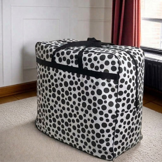 110GSM Non-Woven Luggage Black (Polka Dot)