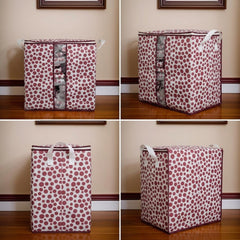 110GSM Cloth Storage Bag 1 Pc Mehroon(Polka Dot)