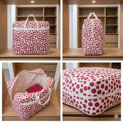 110GSM Non-Woven Luggage Mehroon (Polka Dot)