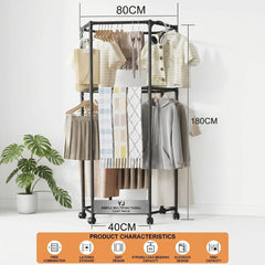 360 Rotating Hexagonal Clothes Rack