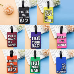 Creative Letter Silicone Soft Luggage Tags Card