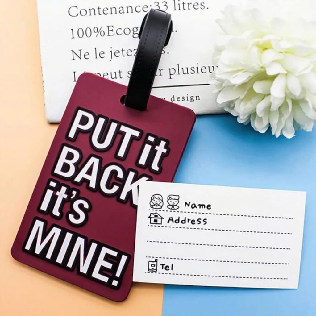 Creative Letter Silicone Soft Luggage Tags Card
