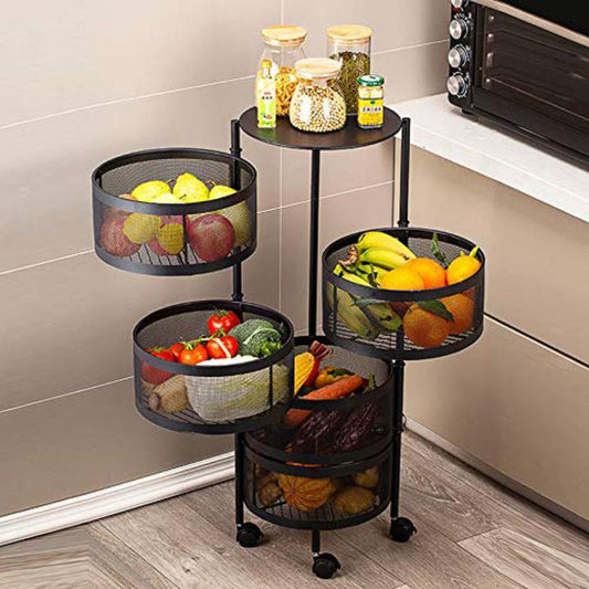 Premium 5 Layer Trolly Rotatable - Round