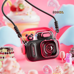 Camera Shaped Water Bottle Bounce Lid-Black