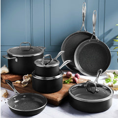 Danny Home Cookware Set 12pcs-Black