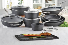 Danny Home Cookware Set 12pcs-Black