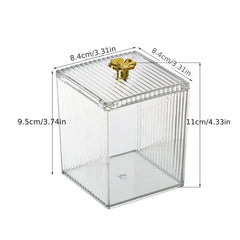 Acrylic Makeup Cotton Pad & Swabs Storage Holder