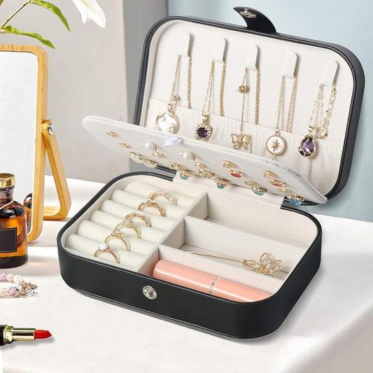 Double Layer Jewelry Box-Black