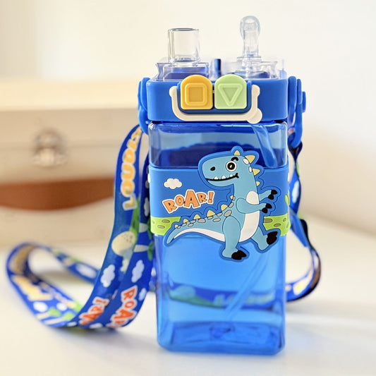 Happy Kids Dual Opening Bottle -Blue