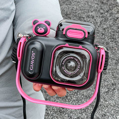 Camera Shaped Water Bottle Bounce Lid-Black