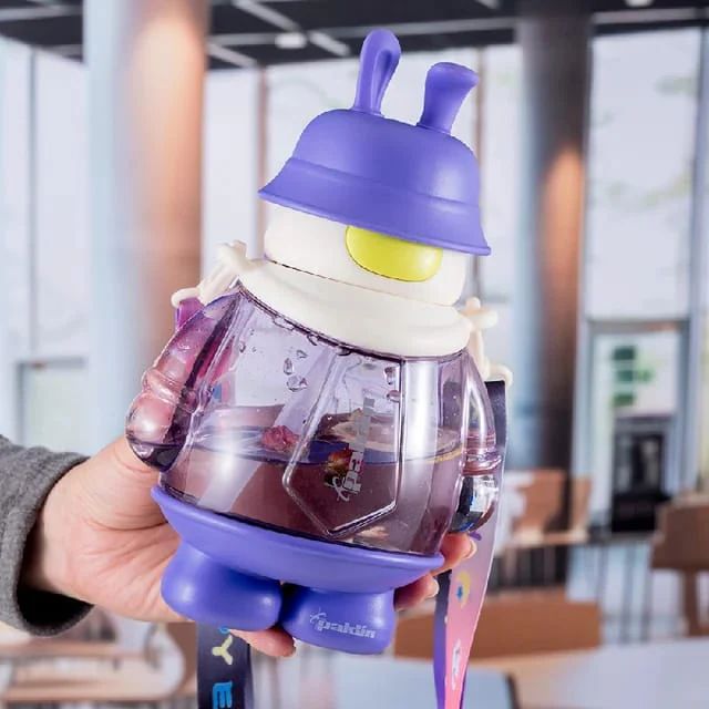 Space Rabbit Sipper Bottle -Purple