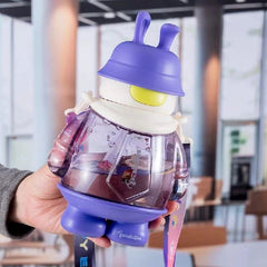Space Rabbit Sipper Bottle -Purple