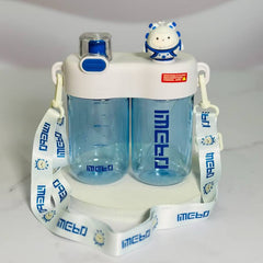 Dual-Slot Water Bottle-White