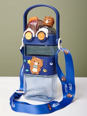 Adorable Cartoon Kids' Water Bottle-Blue