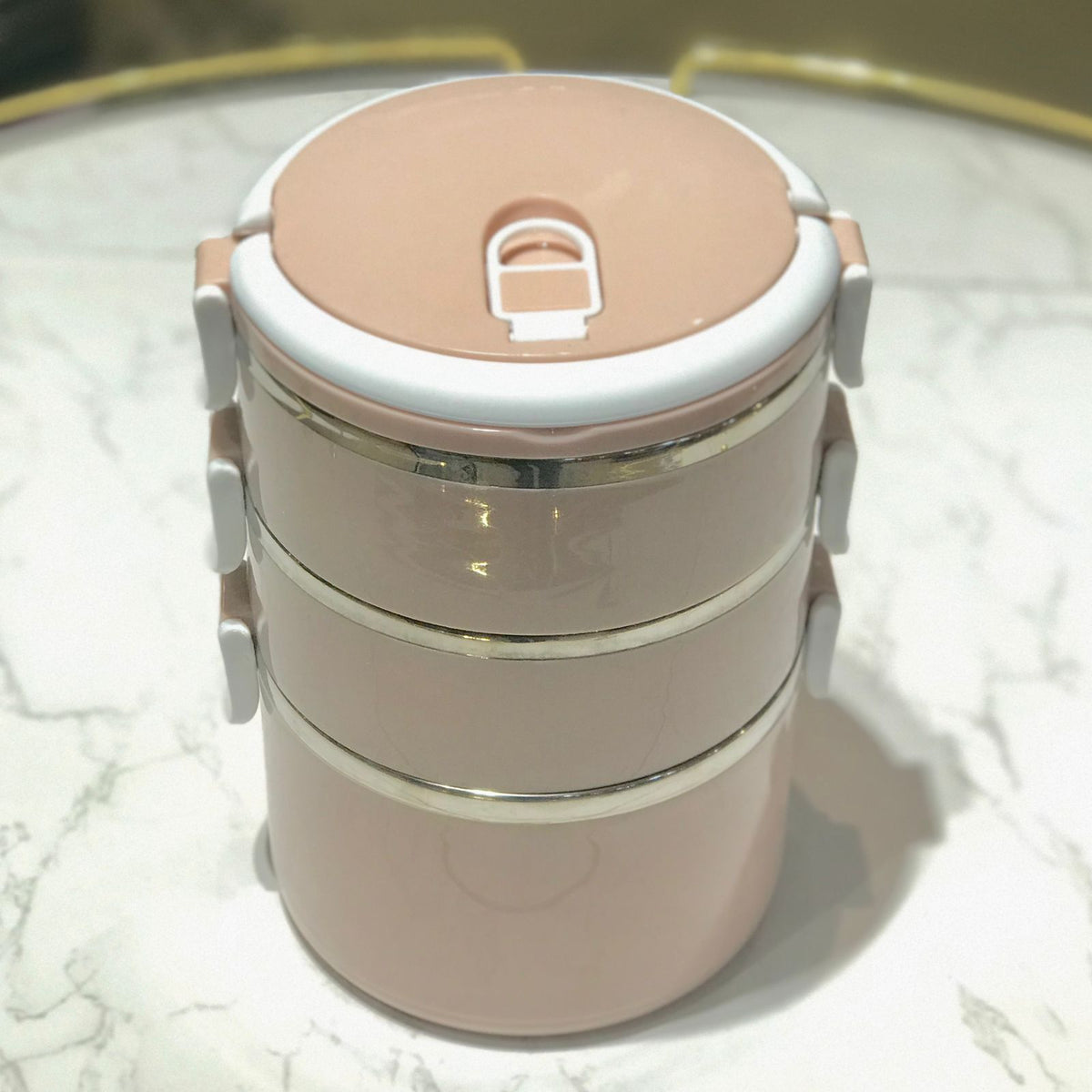 3 Layer Lunch Box-Pink