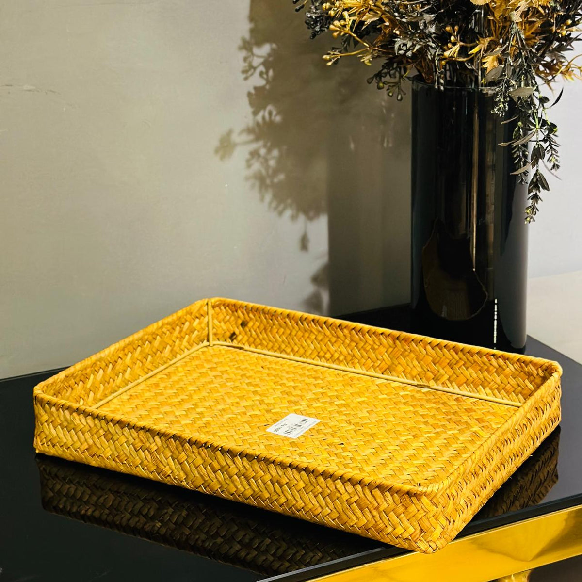 Cane Serving Tray-Medium