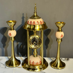 Clock with Candle Stand Set