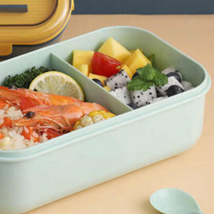 2 Compartment Bento Lunch Box-Green