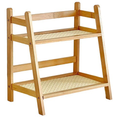 2 Tier Wooden Countertop Storage Organzier