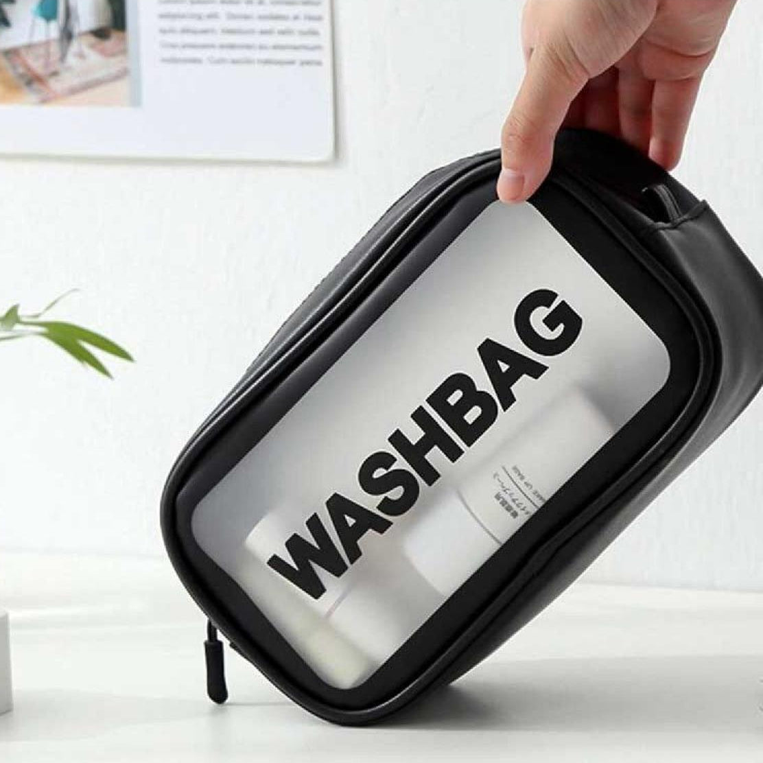 Wash Bag Makeup Travel Pouch Black (M)