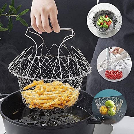 Chef Basket Solid Steel 12 in 1 Net Basket