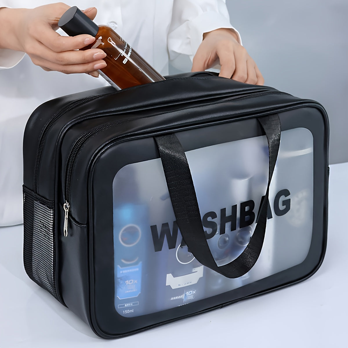 Portable Double Layer Organizer-Black