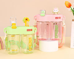 Dual-Slot Water Bottle-Green