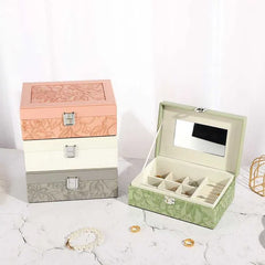 Single Layer Embossed Jewelry Box