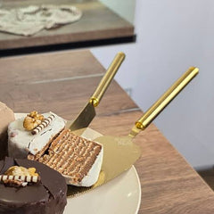 2 Pcs Cake Serving Set-Golden