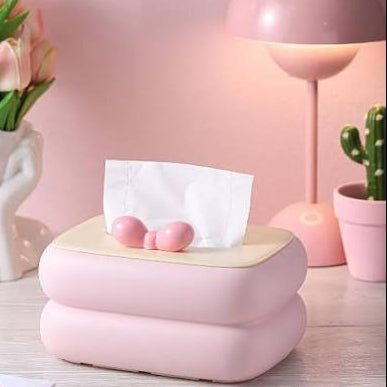 Kawaii Bow Tissue Holder-Pink