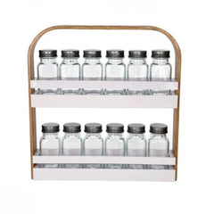 Spice Jar 12pc Set with Wooden Stand