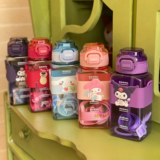Cartoon Design Water Bottle-Red