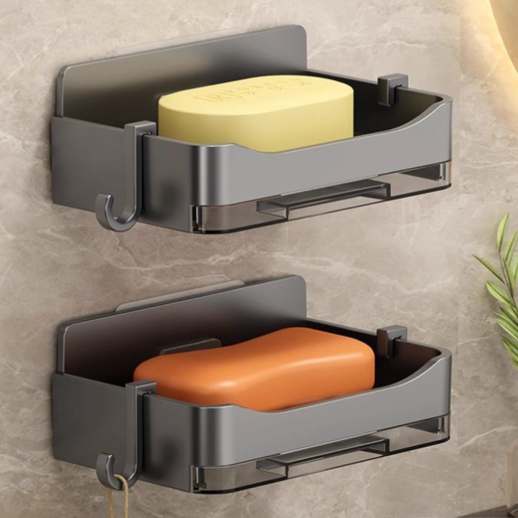 Double-Layer Wall-mounted Soap Holder (1 Pc)