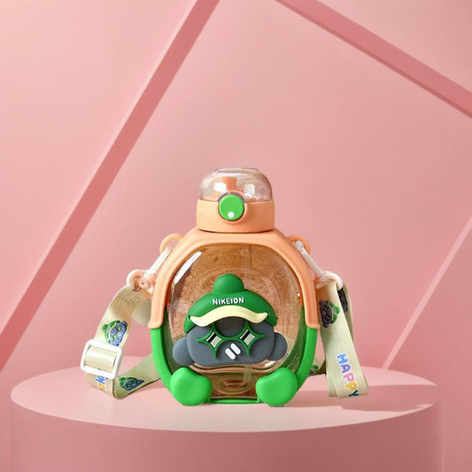 Cartoon Design Sipper Water Bottle-Orange