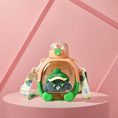 Cartoon Design Sipper Water Bottle-Orange