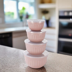 Bowl Set Gol 4PCS 8218-Pink