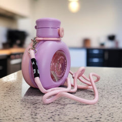Round  Double Drink Water Bottle-Purple & Pink