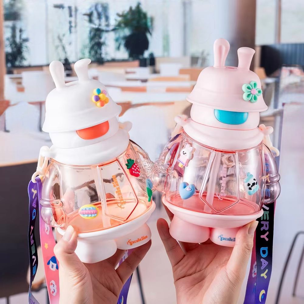 Space Rabbit Sipper Bottle -Pink