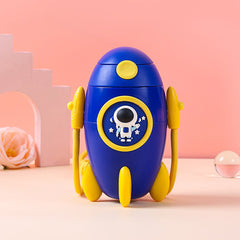 Space Rocket Shaped Water Bottle-Blue