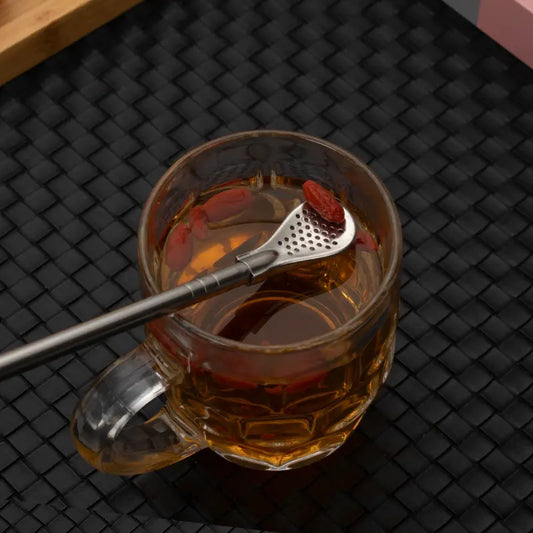 Steel Filter Spoon Straw -1Pc