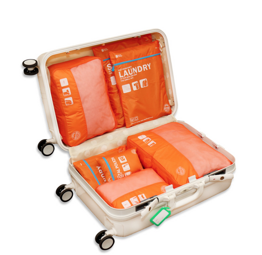 6 Pcs Travel Storage Bag -Orange