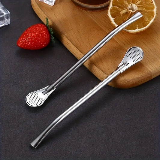 Steel Filter Spoon Straw -1Pc