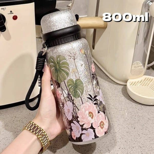 Titanium-Coated Insulated Bottle-Black