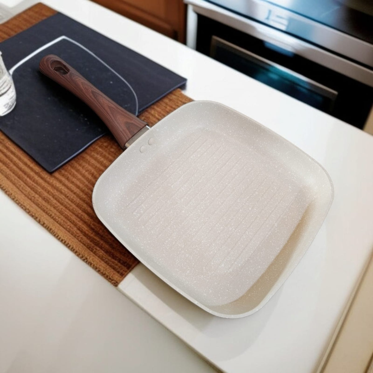 Synmore Non Stick Grill Pan 24cm-White