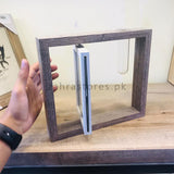 Wooden Double Sided Mirror Photo Frame