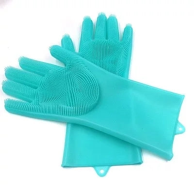 1 Pair Kitchen Silicone Cleaning Gloves
