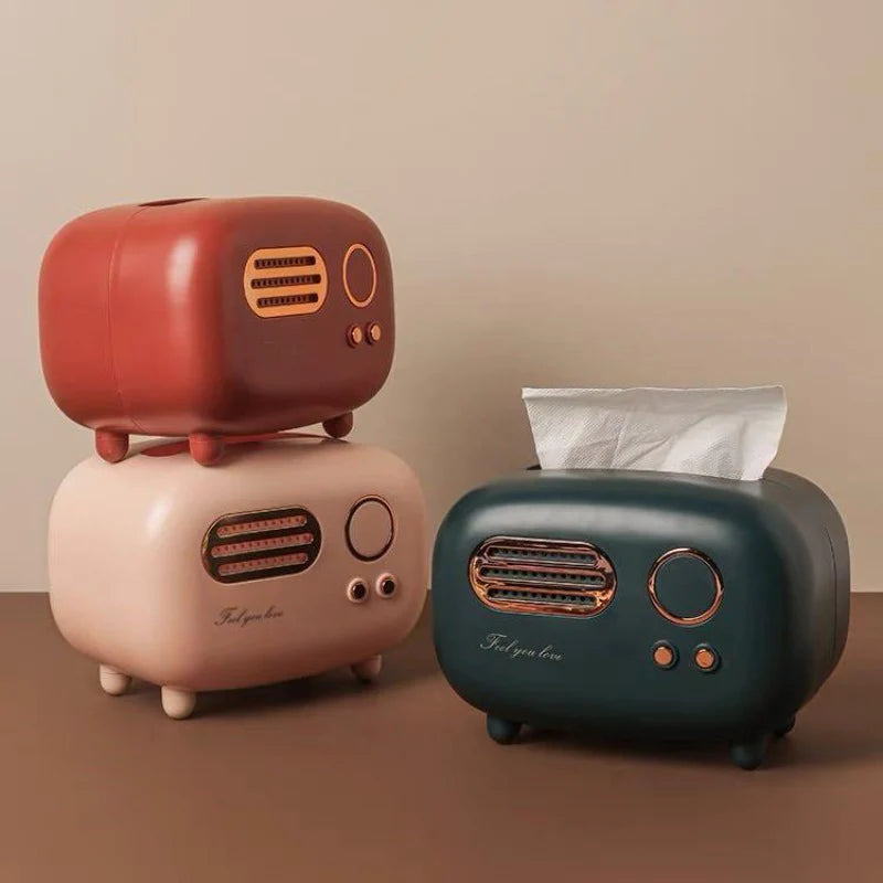 Retro Radio Inspired Tissue Box