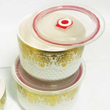 3 Pcs Ceramic Air-Tight bowl Set (D2)