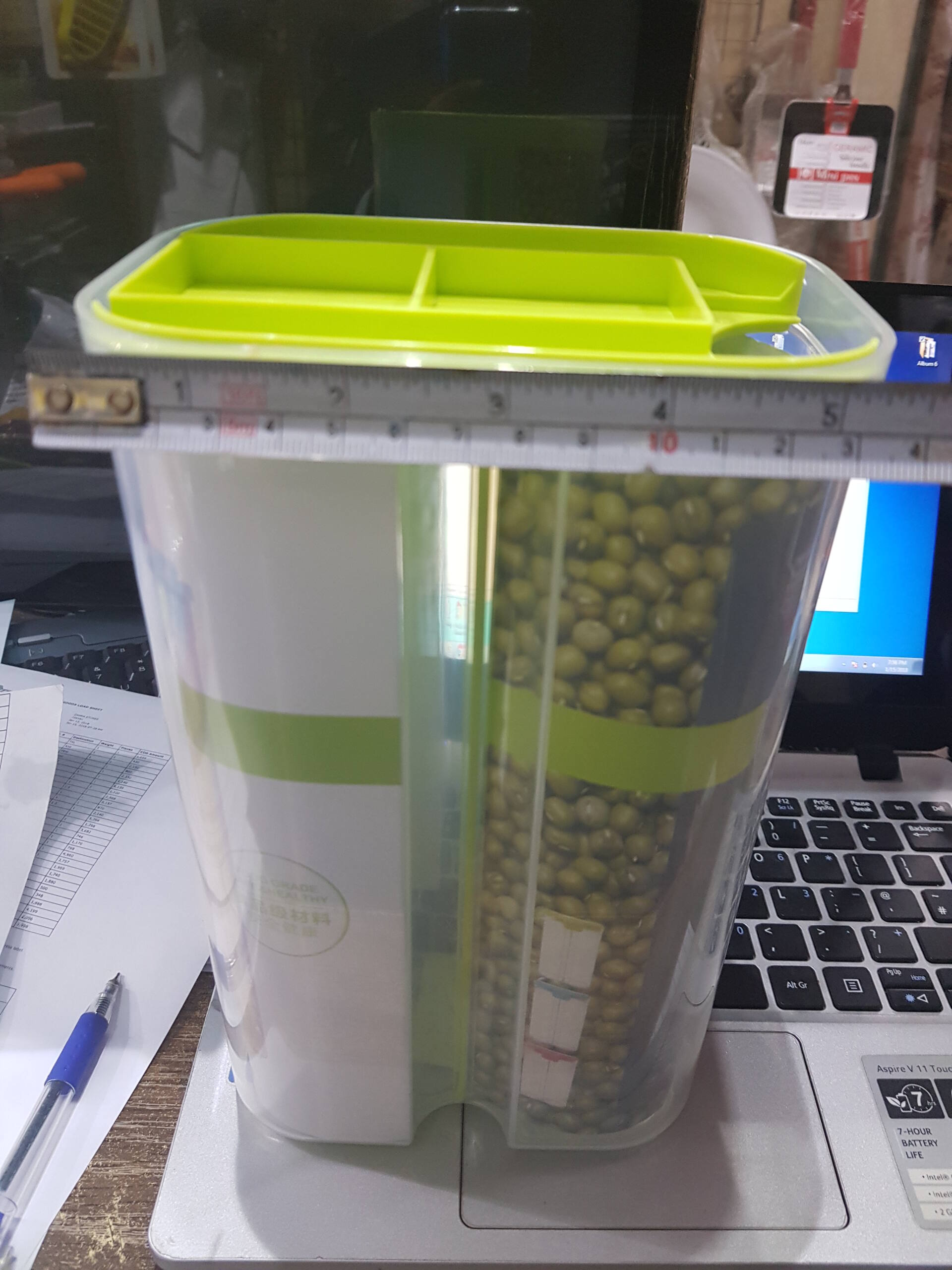 Plastic Lock Food Storage Jars Two Portion